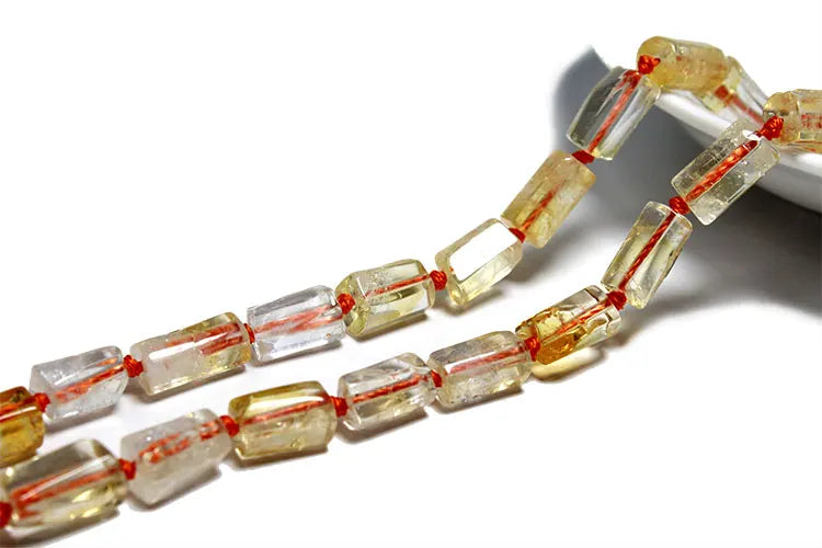 Natural Tourmaline Apatite Emerald Agates Amethysts Jades Cylinder Stone Spacer Beads for Jewelry Making DIY Bracelet 7.5inch