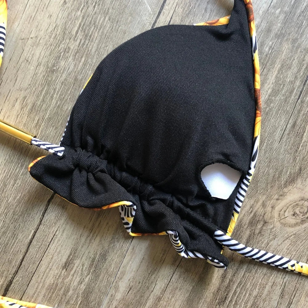 Sexy Bikinis 2019 Swimwear Women Swimsuit Bandage Halter Beach Wear Push Up Bathing suits Female Brazilian Bikini Set