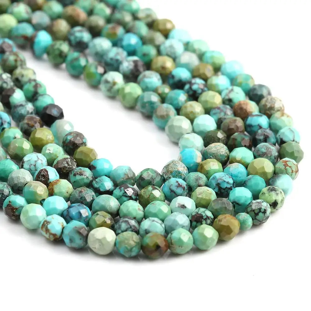 Small Beads Natural Stone Beads Tourmaline Sapphir 2,3,4,5mm Section Loose Beads for Jewelry Making Necklace DIY Bracelet (38cm)