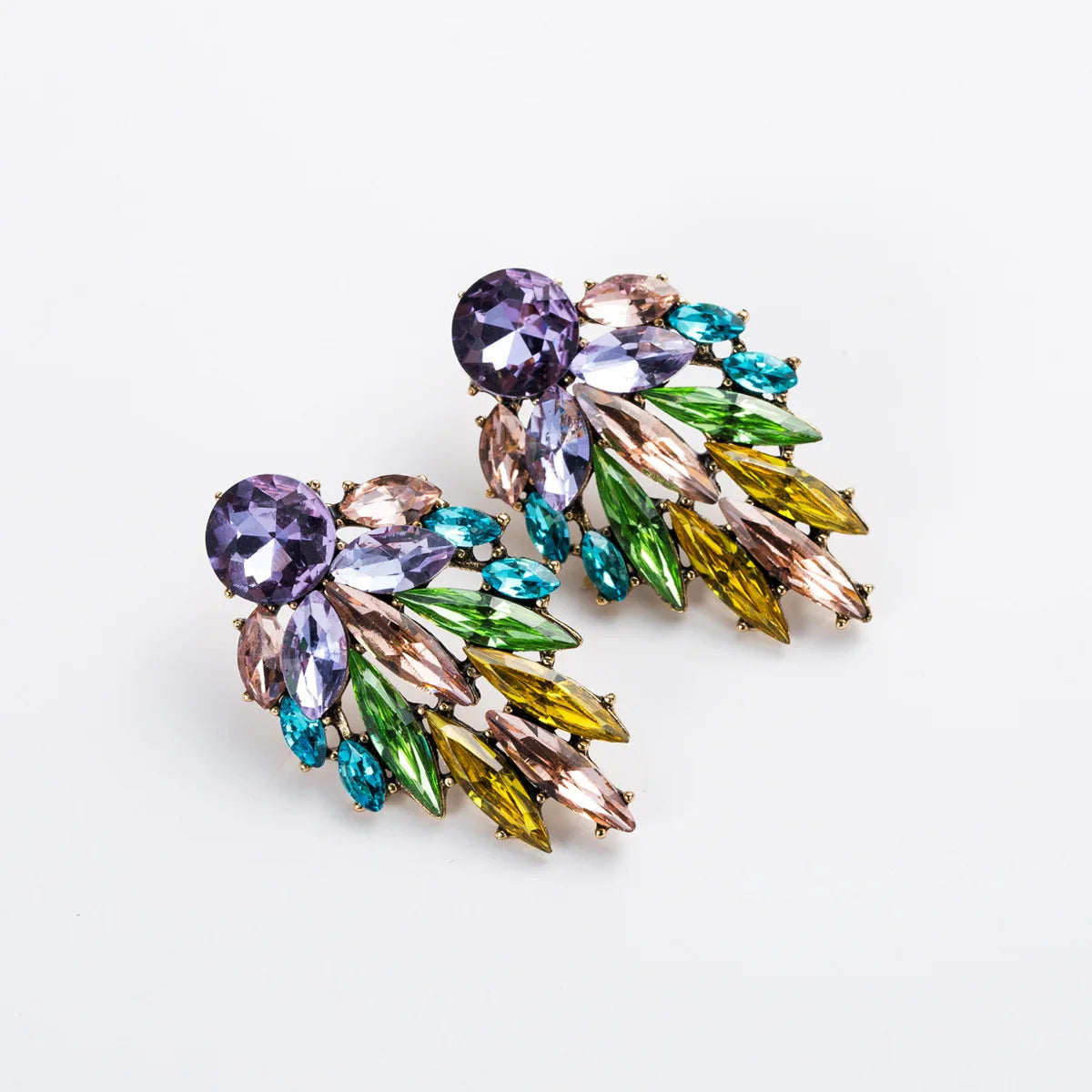 Elegant Tree Shape Acrylic Opal Stone Stud Earrings Statement Women Piercing Earrings 2019 New Trendy Jewelry Gift