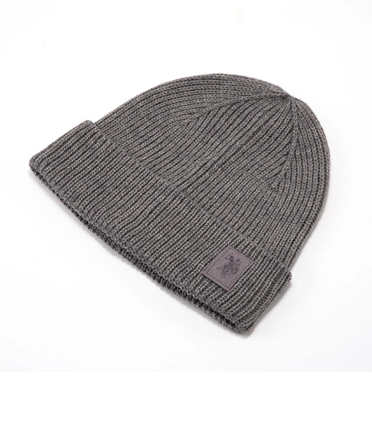 U.S.Polo Assn Autumn And Winter Men's And Women's  Knitted Hats Warm And Casual All-match Trendy Hip-hop Hats Sports Caps