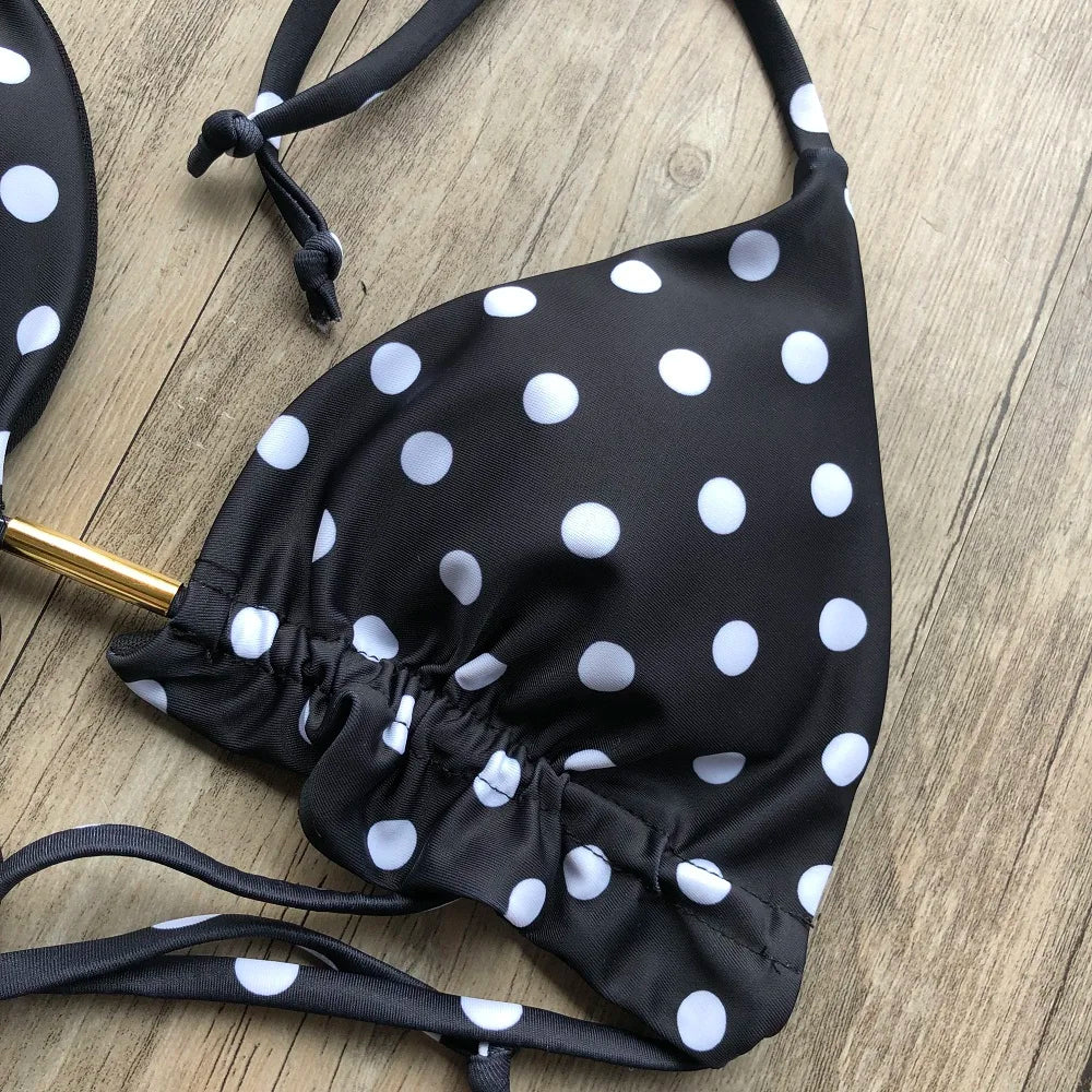 Sexy Bikinis 2019 Swimwear Women Swimsuit Bandage Halter Beach Wear Push Up Bathing suits Female Brazilian Bikini Set