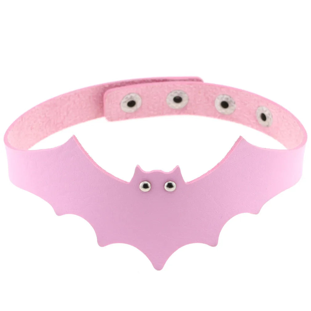 Goth Pink Leather Necklaces Women Punk Black Rivet Spike Collar Chain Neck Strap Gothic Holloween Girls Choker Y2K Body Jewelry
