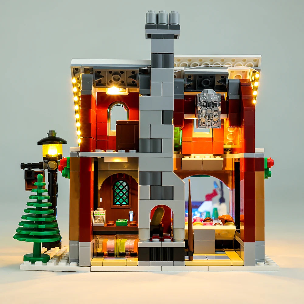 LED Light Kit For Christmas Gift Creator 10216 Winter Village Bakery Toys Building Blocks Bricks Collectible Lamp Set No Model