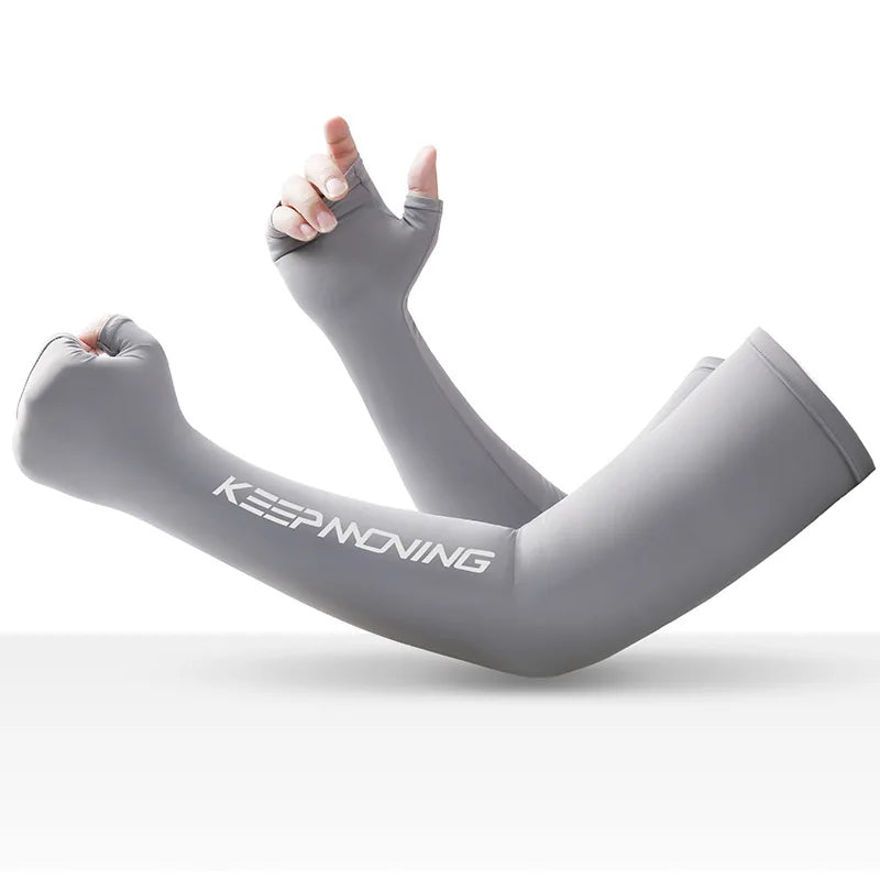 Spring Summer Sleeves Cycling Cuff for Men Sports Outdoor Camouflage Cool Glove Women Arm Sleeves Sun Protection Ice Silk Warmer