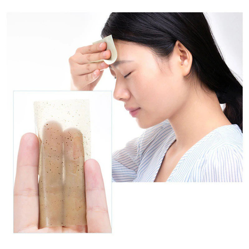 100Pcs Face Oil Blotting Paper Protable Face Wipes Facial Cleanser Oil Control Oil-absorbing Sheets Blotting Tissue Makeup Tools