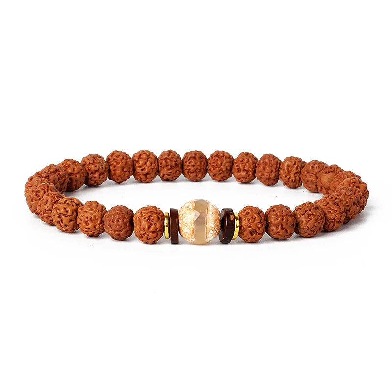 Original Vajra Bodhi Rudraksha Bracelet Men Meditation Mala Bead Bracelets Women Jewelry Nature Prayer Tibetan Buddhism Bracelet