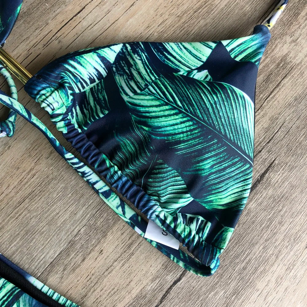 Sexy Bikinis 2019 Swimwear Women Swimsuit Bandage Halter Beach Wear Push Up Bathing suits Female Brazilian Bikini Set