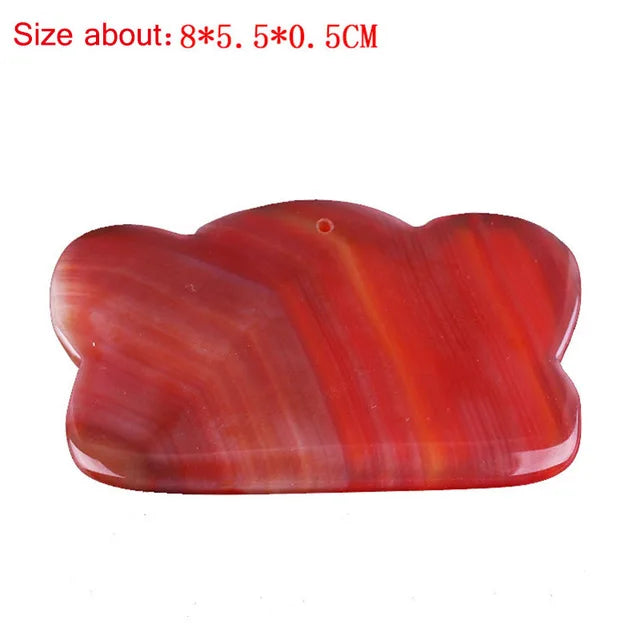 Natural Red Agate Scraping Board Jade Massager Gouache Scraper Facial Body Guasha Lifting Sap Cupuncture Point Massage Skin Care