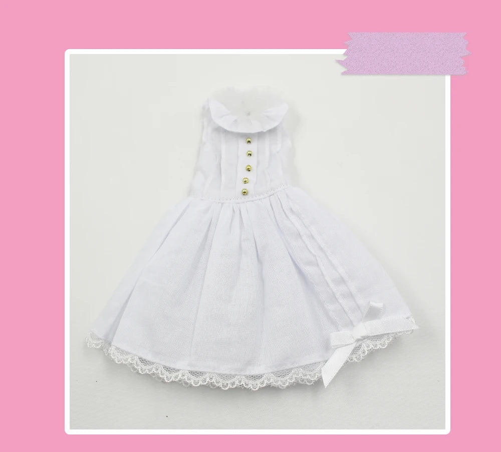 ICY DBS Blyth doll Clothes Christmas Gift toy rainbow dress white shirt white skirt anime outfits