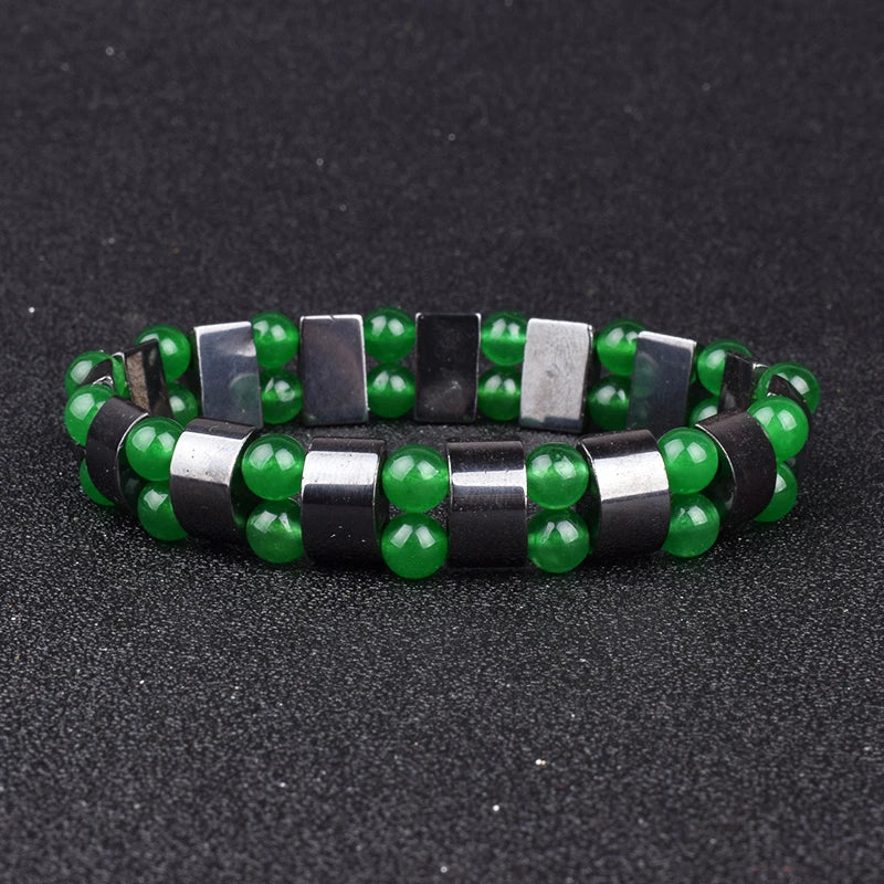 Classical Wave Hematite Energy Bracelets Men Nature High Polish Hematite Magnetic Bracelets for Women New Fashion Energy Jewelry