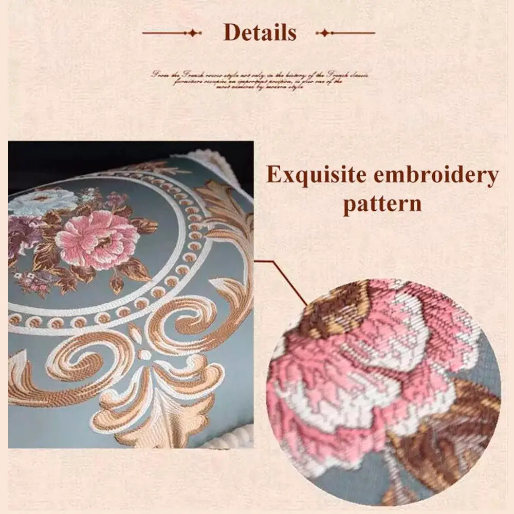 Set of 2 Luxury Cushion Cover 45x45  Floral Design European Style Decorative Throw Pillow Case For Car Sofa Seat Living Room