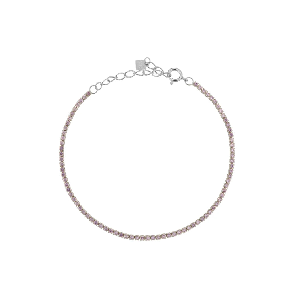ANDYWEN 925 Sterling Silver Rainbow 1.5mm Tennis Chain Bracelet Luxury CZ Fine Jewelry Wedding Gift Soft Solid Jewelry Gift