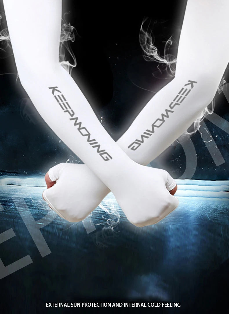 Spring Summer Sleeves Cycling Cuff for Men Sports Outdoor Camouflage Cool Glove Women Arm Sleeves Sun Protection Ice Silk Warmer