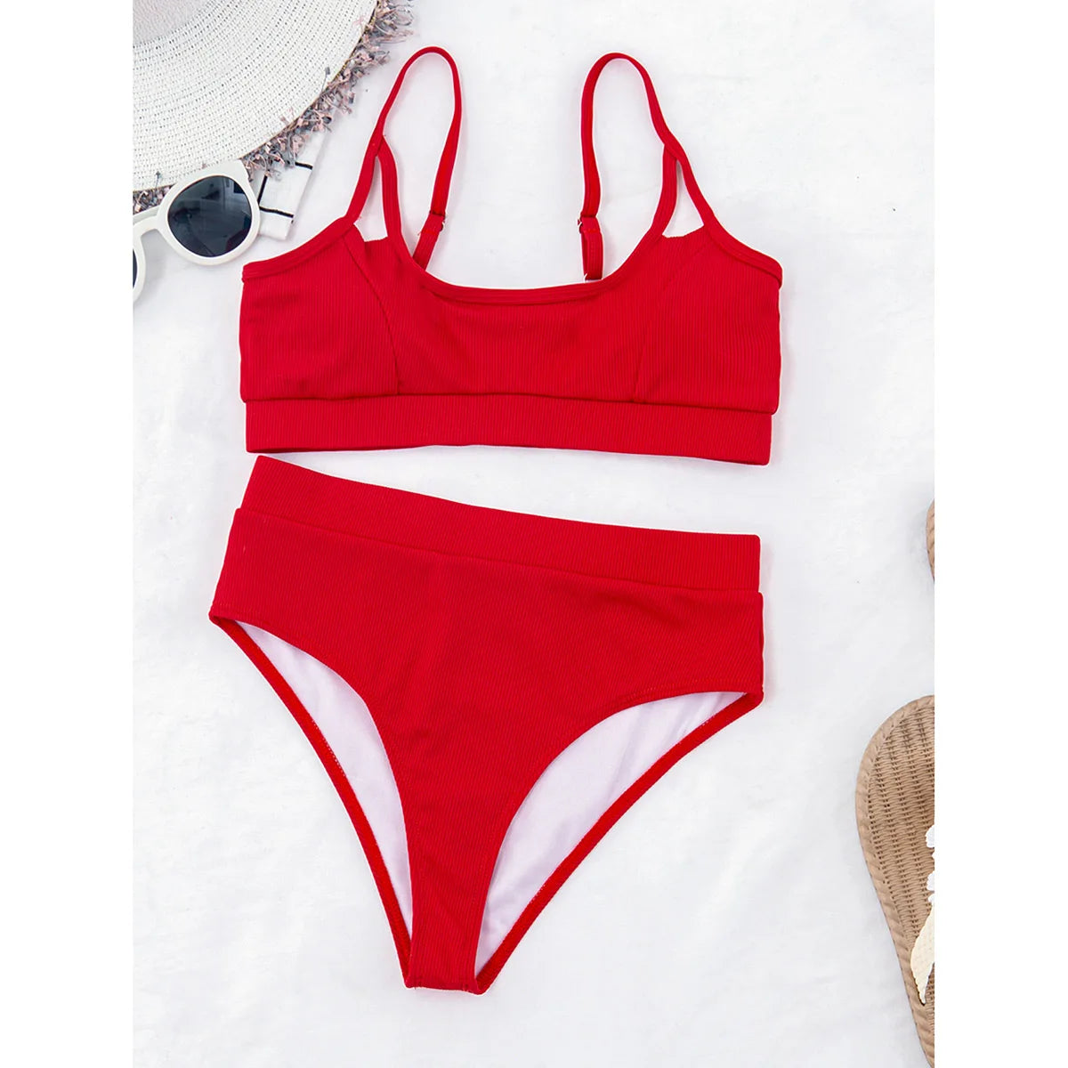 Push Up Swimsuit Female Patchwork Swimwear For Women Bathing Suit High Waist Bikini Set Sport Wear Swimming Suit Sexy Bikini