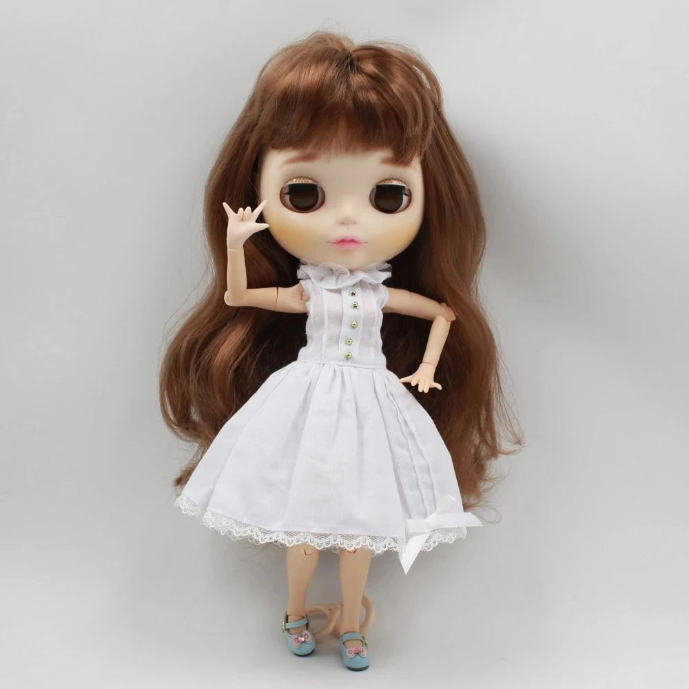 ICY DBS Blyth doll Clothes Christmas Gift toy rainbow dress white shirt white skirt anime outfits