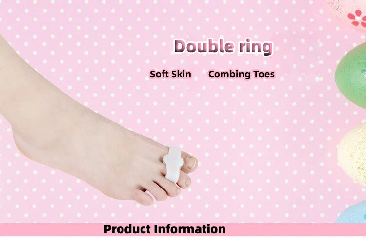 1Pair Interdigital Corrector Foot Massage Toe Separator Thumb Gel Bunion Hallux Valgus Care Protector Orthopedic Pedicure Tools