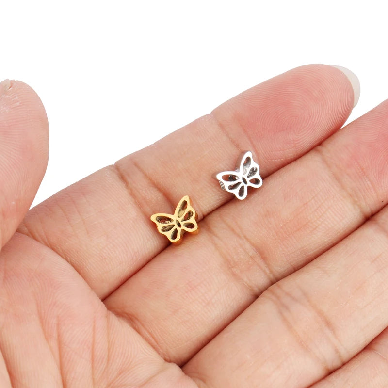 5pcs High Polished Stainless Steel Charms For Women Star Love Heart DIY Pendant Accessories Handmade Jewelry Making Wholesale