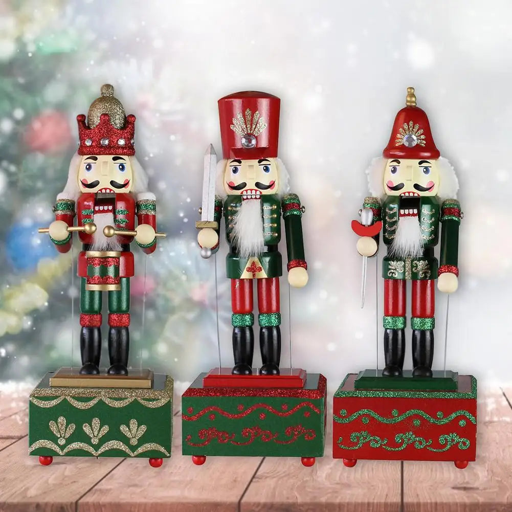 Fabulous Christmas Music Box Wooden Musical Sacredness And Heroism Soldier Drummer Nutcracker Home Decor Ornament Christmas Gift