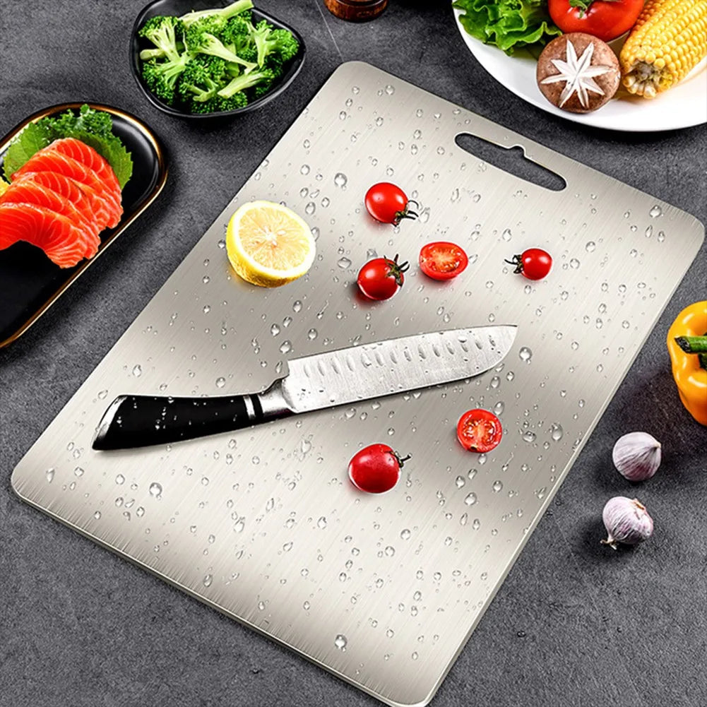 304 Stainless Steel Cutting Board Home Kitchen Rectangular Board Sterile Mildew Proof Fruit Vegetable Meat Chopping Board