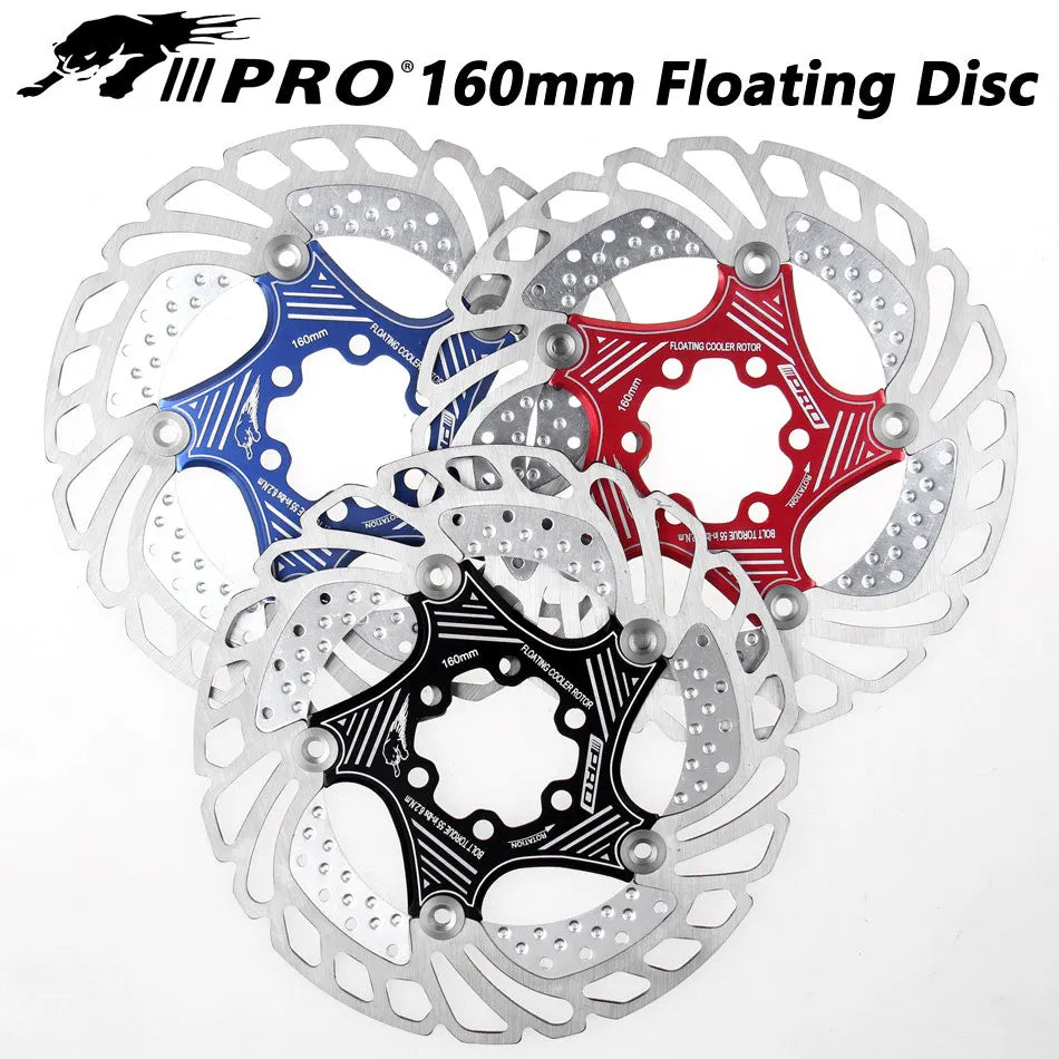 IIIPRO 6-Bolt Brake Disc 160mm/180mm/203mm Brake Disc Rotor Floating Cooling Heat Dissipation DH 6 Inch MTB/Road Bike