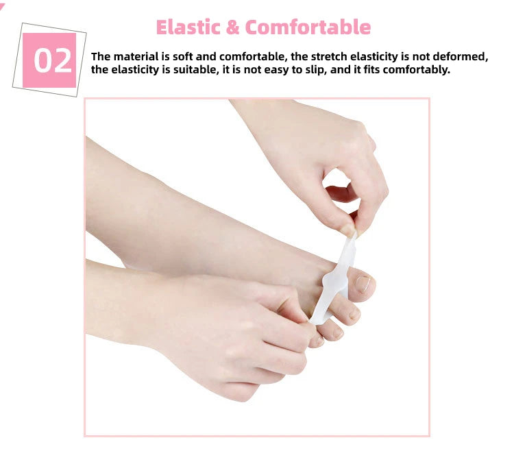 1Pair Interdigital Corrector Foot Massage Toe Separator Thumb Gel Bunion Hallux Valgus Care Protector Orthopedic Pedicure Tools