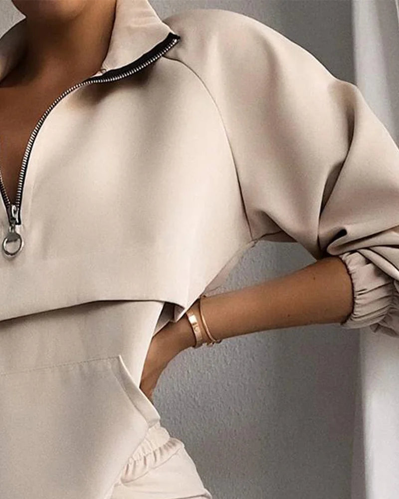 2025 Two Piece Set WomenTracksuit Festival Clothing Autumn Winter Top+Pant Sweat Suits Zipper 2 Piece Outfits Matching Sets