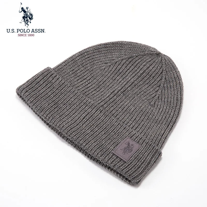 U.S.Polo Assn Autumn And Winter Men's And Women's  Knitted Hats Warm And Casual All-match Trendy Hip-hop Hats Sports Caps