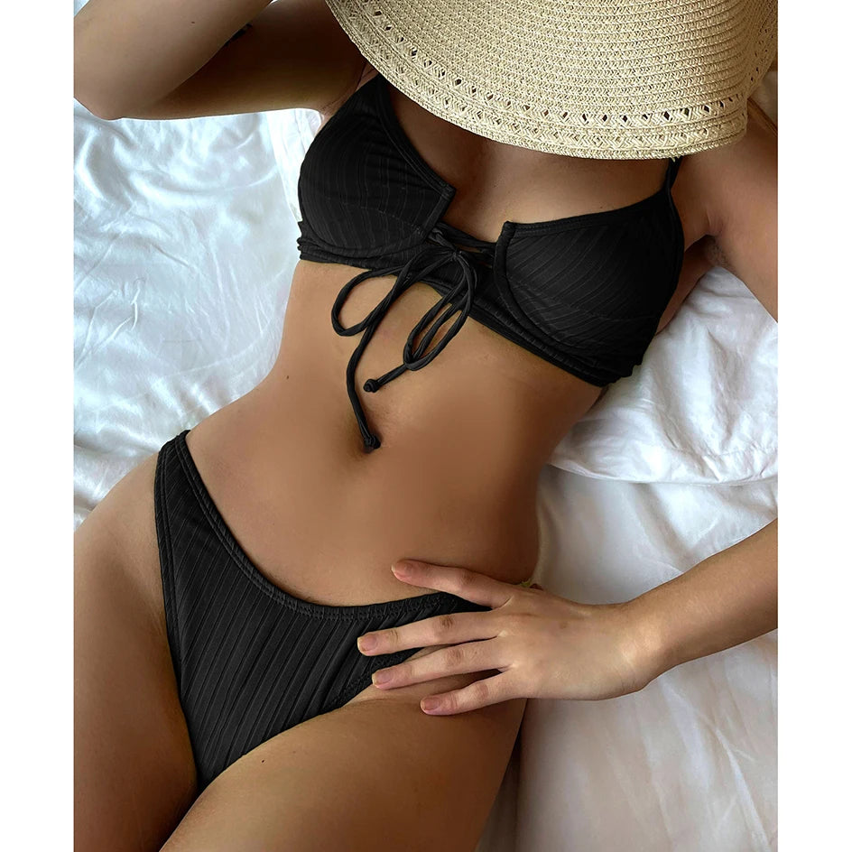 Push up Bikinis 2022 Mujer Swimsuit Women Female Swimwear Sexy Bikini Set 2 Piece Brazilian Thong Bathing Suit Summer Beach Wear