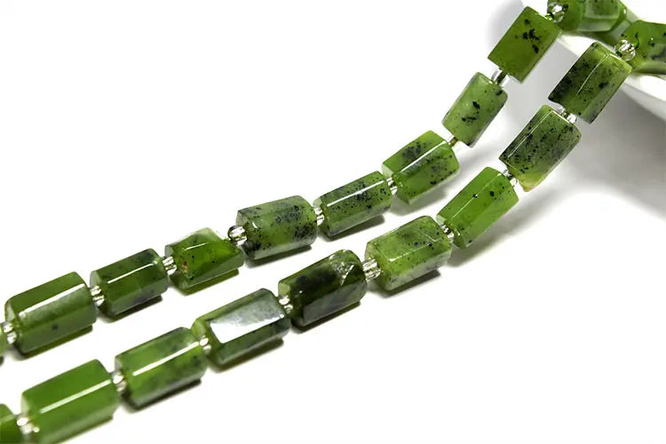 Natural Tourmaline Apatite Emerald Agates Amethysts Jades Cylinder Stone Spacer Beads for Jewelry Making DIY Bracelet 7.5inch