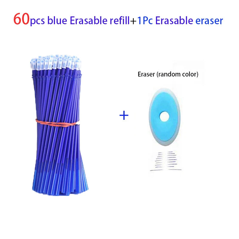 12pcs/box Luxury Erasable Pen Set 0.5mm Blue Black Ink Gel Pen For School Supplies Student Writing Exam Stationery Pens