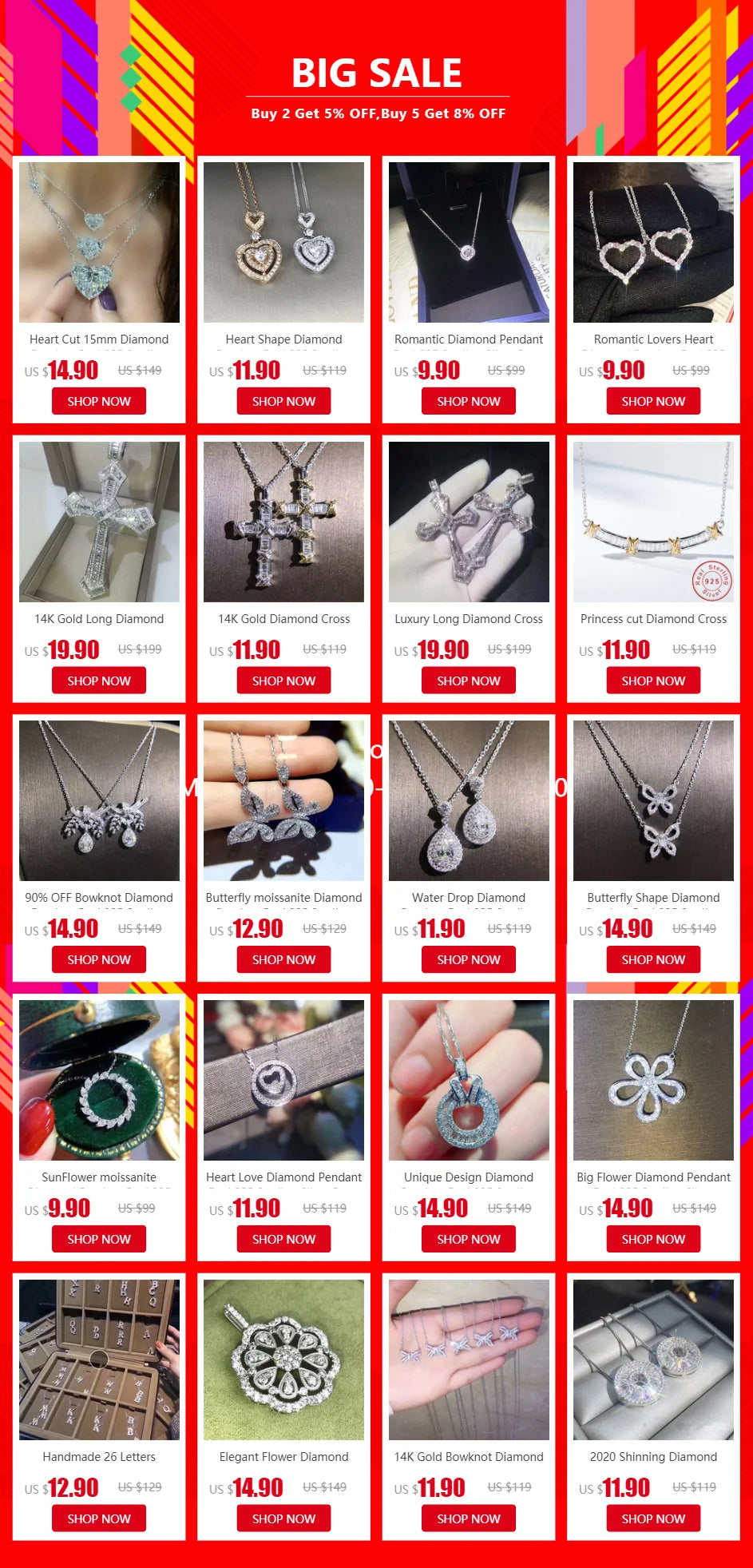 Classic Flower Moissanite Diamond Pendant 100% Real 925 Sterling Silver Wedding Pendants Necklace For Women Chocker Jewelry