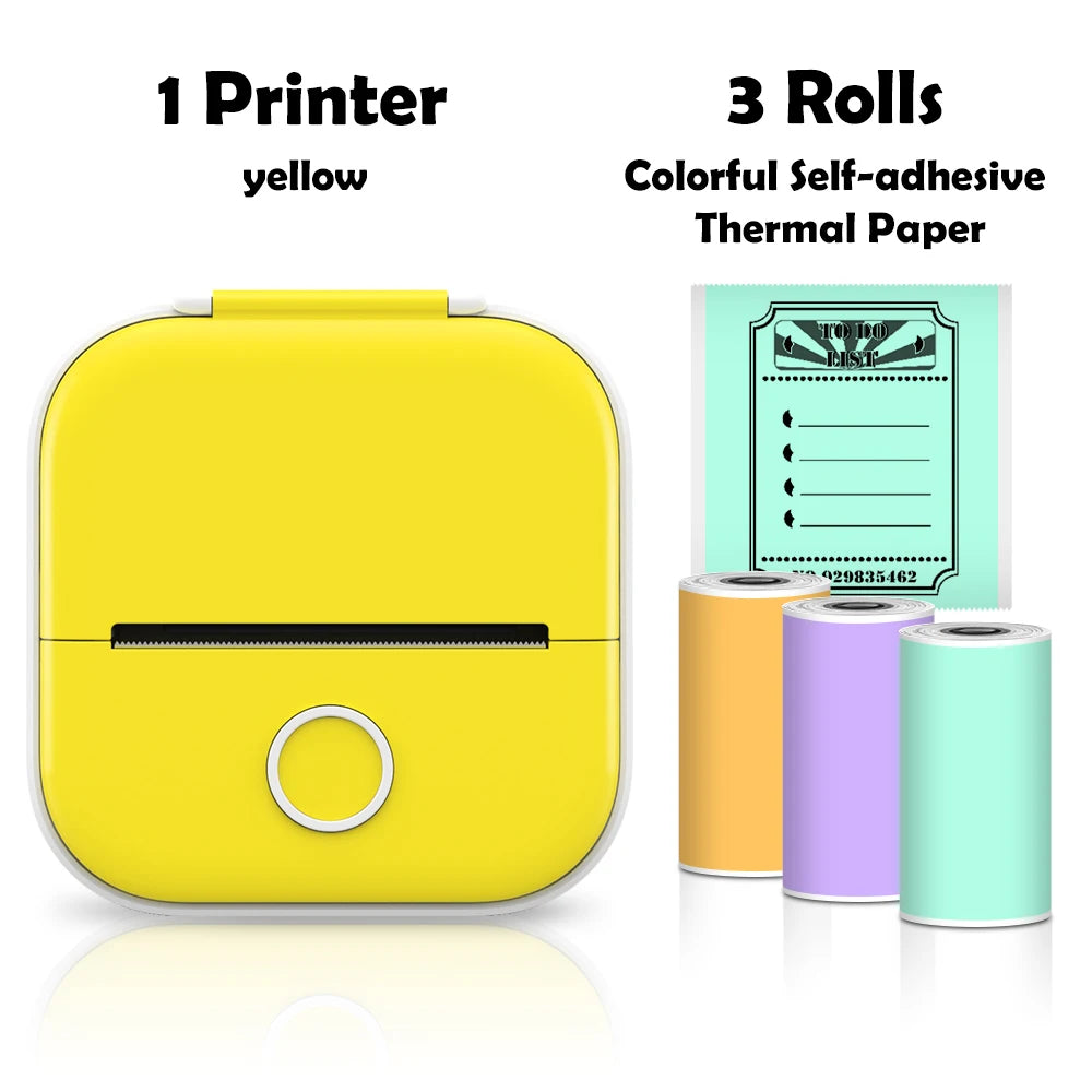 Phomemo T02 Pocket Printer Photo Journal Printing 53mm Sticker Labels Wireless Connection No-Ink Thermal Printing Long Battery