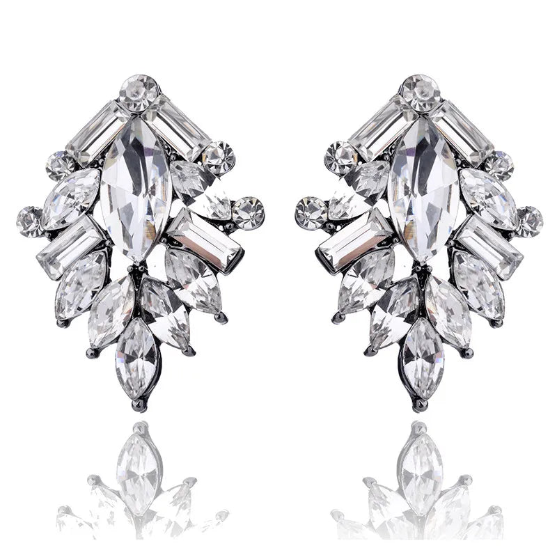 Elegant Tree Shape Acrylic Opal Stone Stud Earrings Statement Women Piercing Earrings 2019 New Trendy Jewelry Gift
