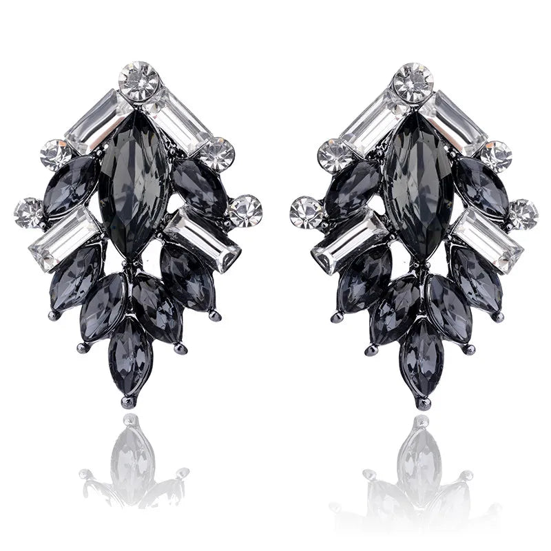 Elegant Tree Shape Acrylic Opal Stone Stud Earrings Statement Women Piercing Earrings 2019 New Trendy Jewelry Gift
