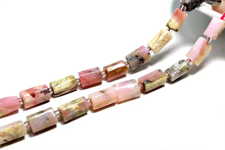Natural Tourmaline Apatite Emerald Agates Amethysts Jades Cylinder Stone Spacer Beads for Jewelry Making DIY Bracelet 7.5inch
