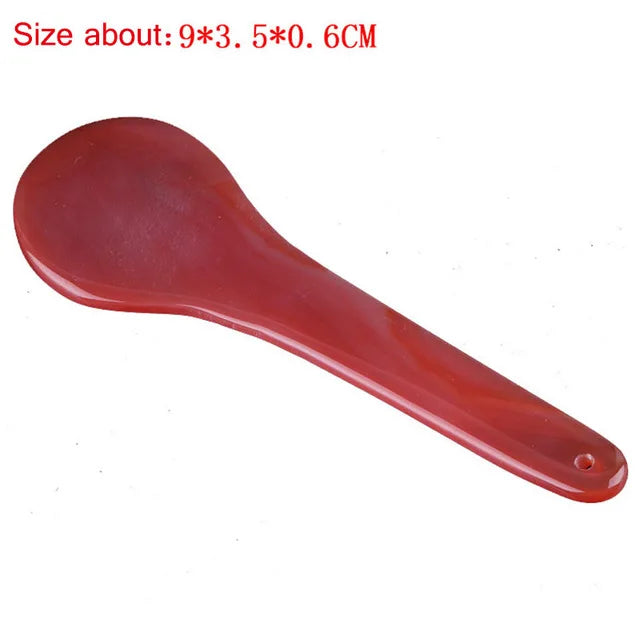 Natural Red Agate Scraping Board Jade Massager Gouache Scraper Facial Body Guasha Lifting Sap Cupuncture Point Massage Skin Care
