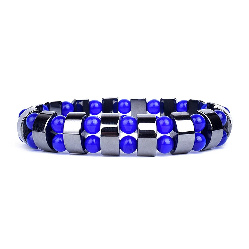 Classical Wave Hematite Energy Bracelets Men Nature High Polish Hematite Magnetic Bracelets for Women New Fashion Energy Jewelry