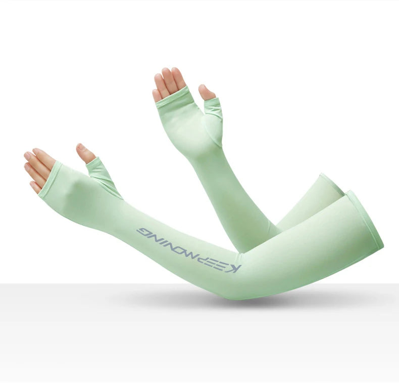 Spring Summer Sleeves Cycling Cuff for Men Sports Outdoor Camouflage Cool Glove Women Arm Sleeves Sun Protection Ice Silk Warmer