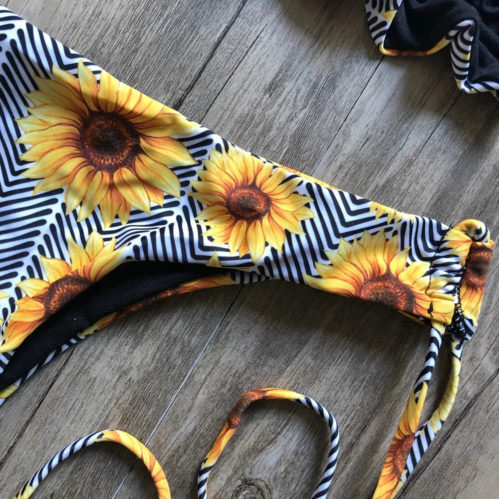 Sexy Bikinis 2019 Swimwear Women Swimsuit Bandage Halter Beach Wear Push Up Bathing suits Female Brazilian Bikini Set