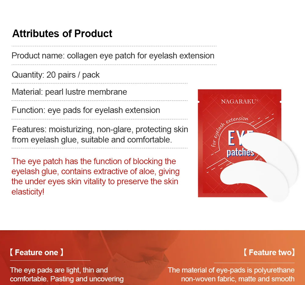 NAGARAKU 60 pairs/pack Under Eye Pads Patches Gel Patch for Eyelash Extensions Make up Tools Under eye pads