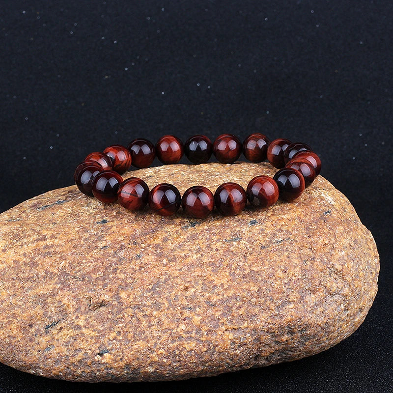 Lightning Red Tiger Eye Bracelets Men 6/8/10/12mm Natural Energy Stone Hematite Round Beads Bracelets for Women Jewelry Pulsera