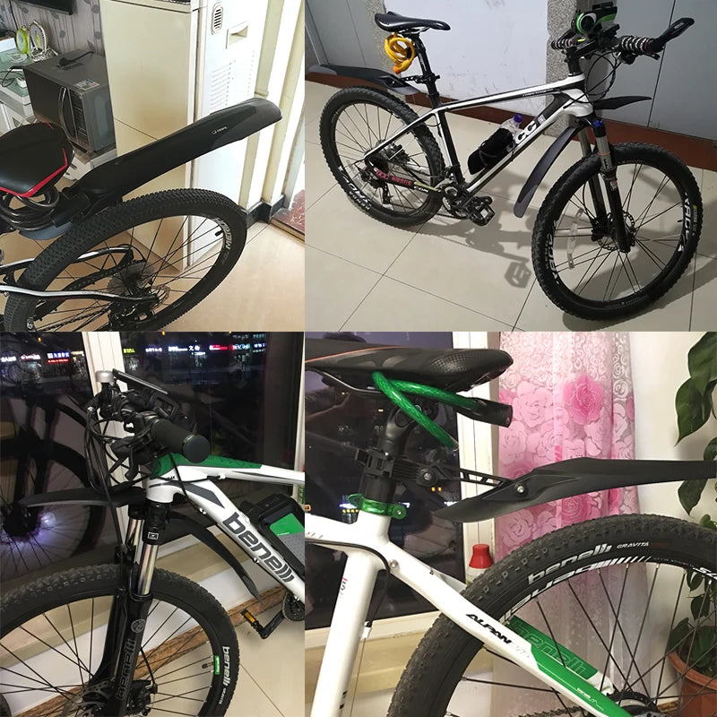 RBRL Bicycle Mudguard Set Mountain Bike Cycling Fender Adjustable MTB Widen Lengthen TPE Patent Quick Release E-Bike Protector