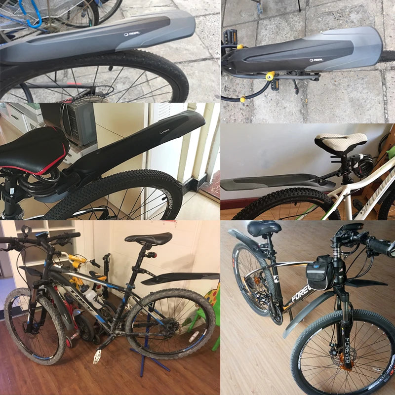 RBRL Bicycle Mudguard Set Mountain Bike Cycling Fender Adjustable MTB Widen Lengthen TPE Patent Quick Release E-Bike Protector