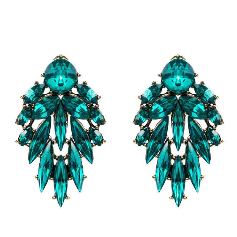Elegant Tree Shape Acrylic Opal Stone Stud Earrings Statement Women Piercing Earrings 2019 New Trendy Jewelry Gift