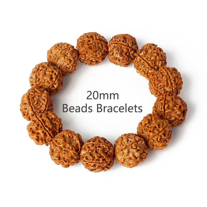 Original Vajra Bodhi Rudraksha Bracelet Men Meditation Mala Bead Bracelets Women Jewelry Nature Prayer Tibetan Buddhism Bracelet