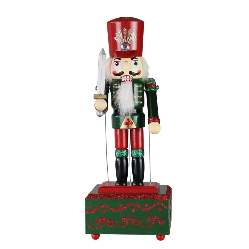 Fabulous Christmas Music Box Wooden Musical Sacredness And Heroism Soldier Drummer Nutcracker Home Decor Ornament Christmas Gift