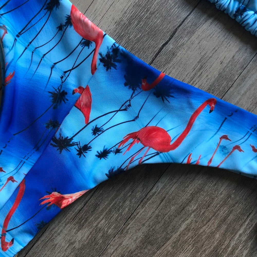 Sexy Bikinis 2019 Swimwear Women Swimsuit Bandage Halter Beach Wear Push Up Bathing suits Female Brazilian Bikini Set