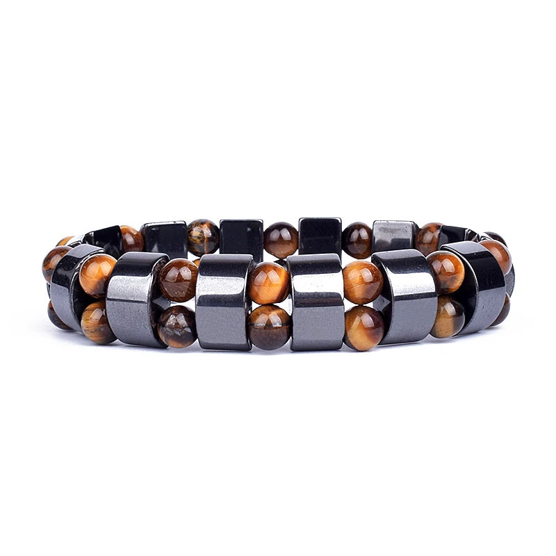 Classical Wave Hematite Energy Bracelets Men Nature High Polish Hematite Magnetic Bracelets for Women New Fashion Energy Jewelry