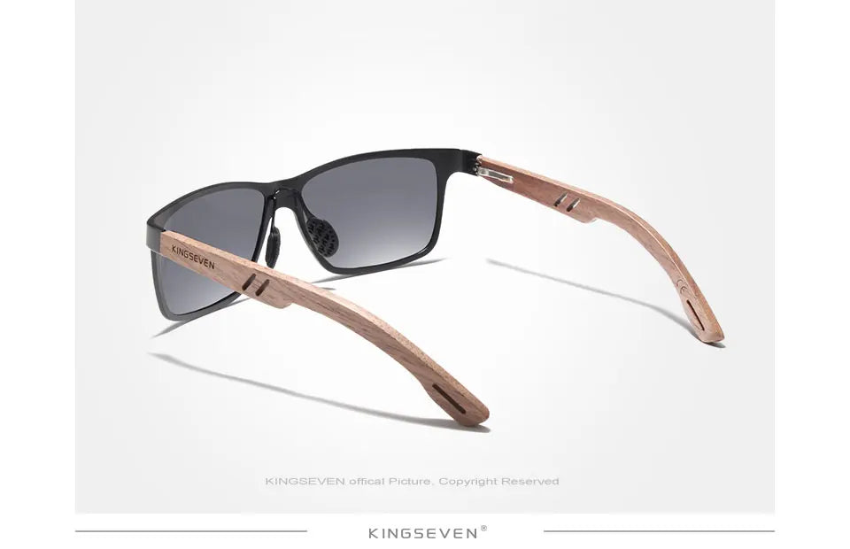 KINGSEVEN Wooden Men Sunglasses Polarized Outdoor Sun Glasses Women Mirror Lens Handmade Fishing Fashion UV400 Eyewear